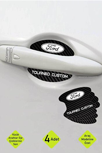 Kocamın Tasarımı Ford Tourneo Custom Inside Door - 4-Piece Carbon Design Scratch Protection and Aesthetic Foil Set