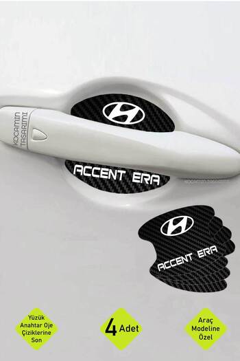 Kocamın Tasarımı Hyundai Accent Era - Carbon Pattern Scratch Protection Foil Suit for Inside Door Pit Zones