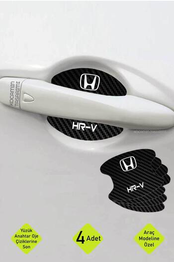 Kocamın Tasarımı Stylish Carbon Pattern Foil Guard Set for Honda Hr-V - Anti Scratch for Door Handles