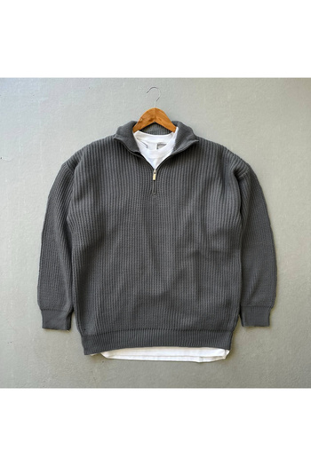 viperkombin Half Zipper Comfortable Fit Knitwear Sweater