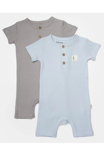 BabyCosy Baby 2-Piece Short Sleeve Romper, 50% Bamboo - 50% Organic Cotton, Baby & Newborn Series - Csyb9038
