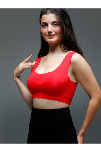 MİSTİRİK Parabita Model - Laser Cut Soft Red Bustier Dress