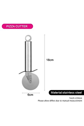Fissman Premium Pizza Cutter 6cm, Staineless Steel Pizza Cutter with Hanging Hole