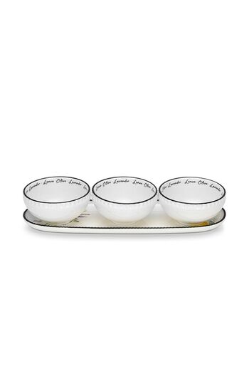 Fissman 3-Piece Gravyboatswith Tray Plate Provence Series Porcelain