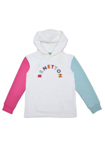 Benetton Girl's Ecru Sweatshirt