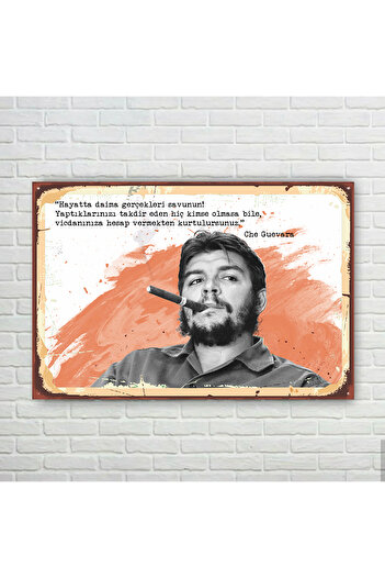 TRENDPOSTER Che Guevara Retro Ahşap Poster