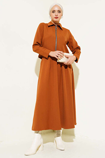 VOLT CLOTHİNG Women's Zippered Flared Skirt Double Suit