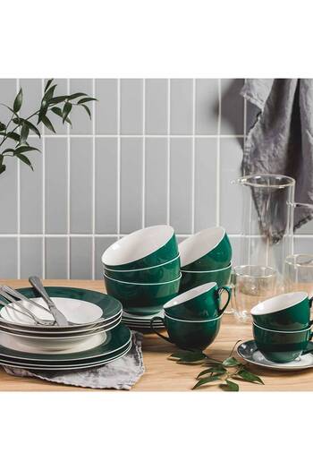 Homelux Farfurie din portelan, desert, verde/alb, 19 cm, Aura G