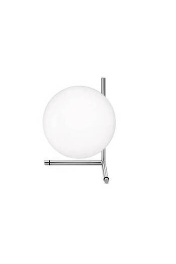 Homelux Veioza moon, 30x32x35 cm, e27, 40 w, metal/glass, silver/white