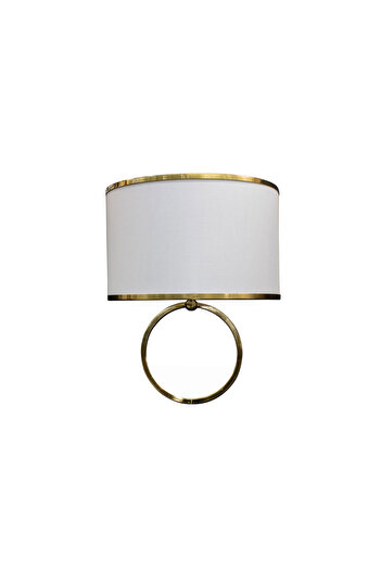 Homelux Lampă inel, 32x32x31 cm, E14, 40 W, metal, auriu/alb