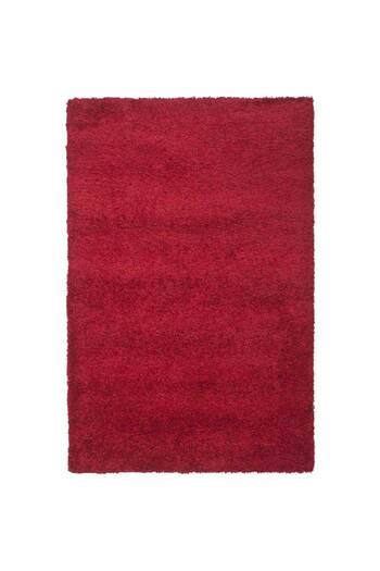 Homelux Flokati Carpet, Rectangular, 120x170, Plain, Red, Polyester, Polypropylene