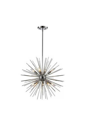 Homelux Blaze candle, 70x70x66 cm, 12xe14, 40 w, metal, silver