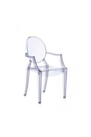 Homelux Transparent Glass Design Chair, With Handles, Polycarbonate