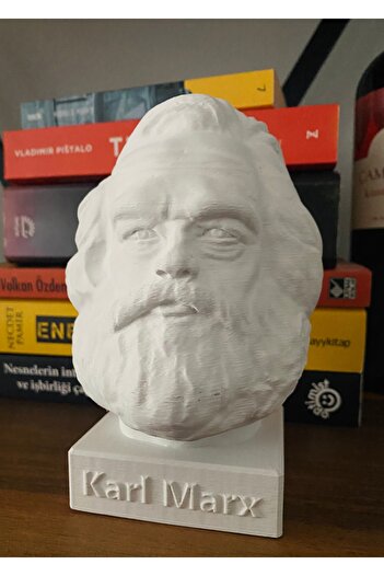 Root Made Karl Marx Dekoratif Büst 15 cm Kitaplık Dekor Hediyelik Biblo