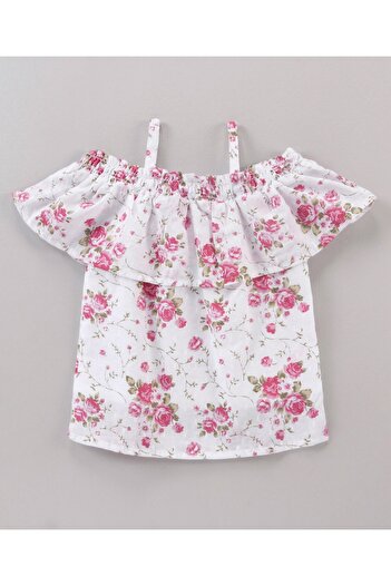 Babyhug Babyhug Sleeveless Top And Jeans Set Floral Print - Multicolor