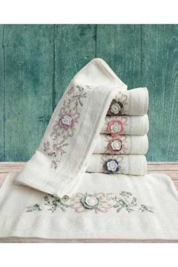 Fiesta Bamboo 6-Piece Boxed Narcissus Hand Face Towel 50X90 cm