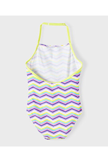Name it Printed V Cut Swimsuit - Sand Verbena
