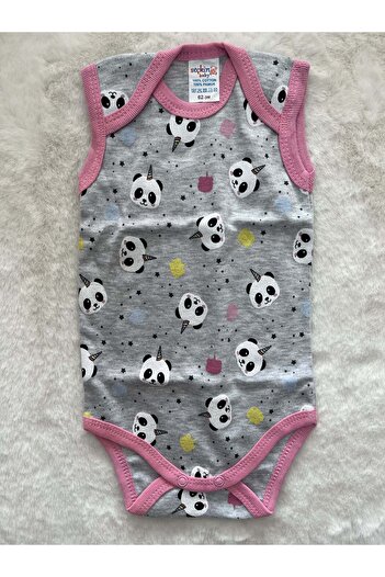 Seçkin Baby Panda Head Zero Sleeve Badi