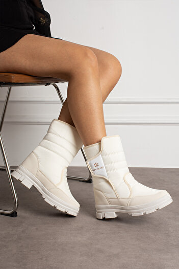 HKM shoes New Season Comfortable Fiber Inside Thermo Sole Wedge Heel Women's Lightweight Daily Snow Boots