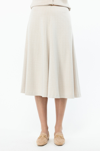 Ekol Fish Back Patterned Midi Skirt