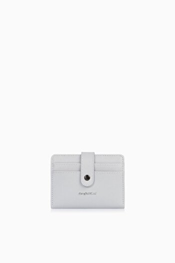 CENGİZ PAKEL Cengiz Pakel Women's Mini Size Wallet with Snap Detail - 65315 - Ice Blue