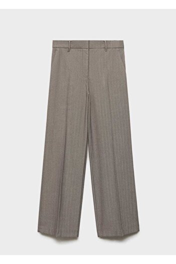 MANGO Woman Slim Stripe Wideleg Pants