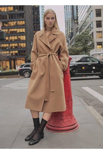 MANGO Woman Handmade coat with belt
