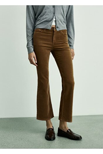 MANGO Woman Sienna Flare Corduroy Trousers