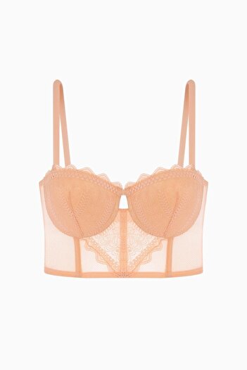 Wonna Sutien bustieră Rosali Dantelli - Push Up moale, căptușit - Moda - 2501 - Melon