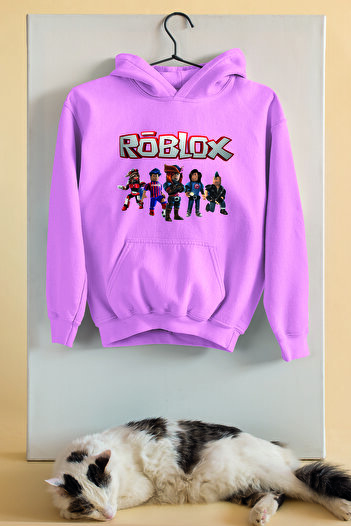 ADA BEBEK ÇOCUK Unisex Oversize Roblox Printed Kids Sweatshirt