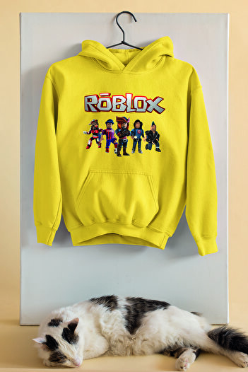 ADA BEBEK ÇOCUK Unisex Oversize Roblox Printed Kids Sweatshirt