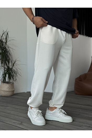 BYBASICMAN Ecru Elastic Cotton Tracksuit Ers-0350