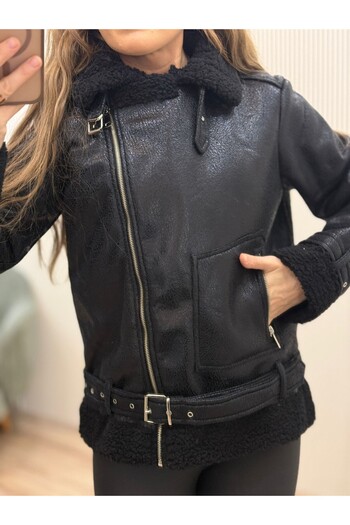Flow Sheepskin Printed Fur Coat
