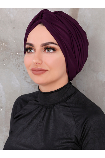 Differenza Dark Plum Sandy Wrapped Bonnet