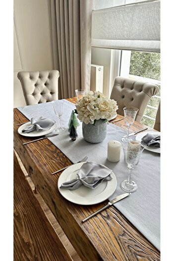Decamor home Gray Carefree Stain-Proof Long Runner