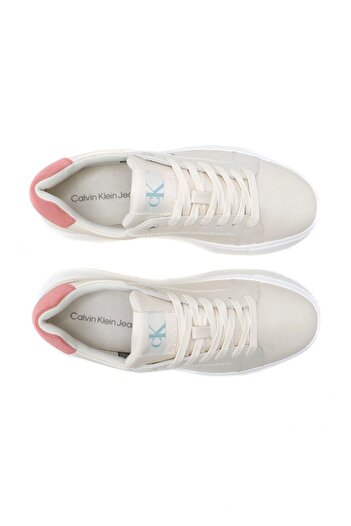 Calvin Klein Kadın Chunky Taban Ck Logo Beyaz Sneaker