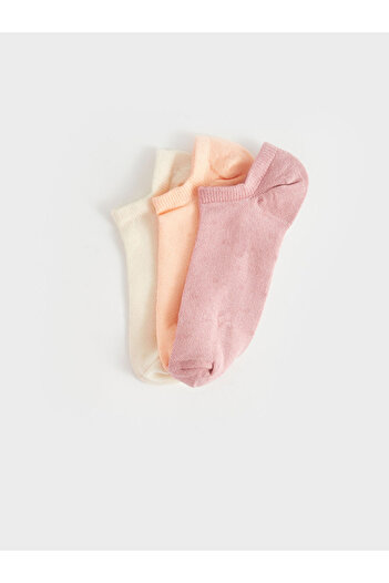 LC Waikiki Sparkling Selections from Shining Store |   Women's Plain Booties Socks 3-Pack