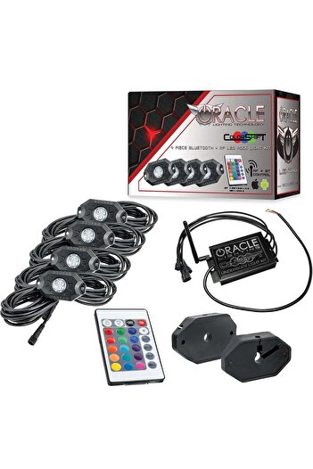 oracle Universal Underbody Wheel Well Rock Light LED Kit, 4 pcs, ColorSHIFT, With Controller & Bluetooth