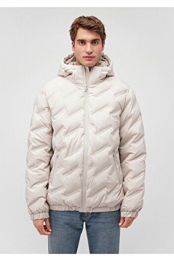 Mavi Men's Hooded Beige Jacket Regular Fit / Regular Cut 0110368-70144