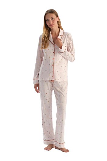 Dagi Damen-Pyjama-Set, Nachtwäsche-Set, Bequemer Pyjama für Damen, Atmungsaktiv, Damen-Loungewear-Sets