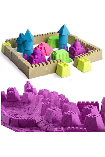 Toyuncakçı 1 kg Kinetic Play Sand - 4 Colors, 4 Molds as a Gift