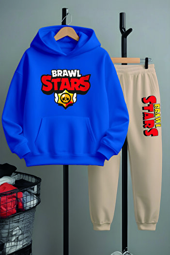 MYADA Premium Brawl Stars Printed Bottom Top Tracksuit Set 23409
