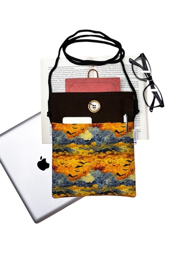 Smyrna Hanging - Book / Tablet / Ebook Bag - Detachable Strap (Van Gogh Collage)