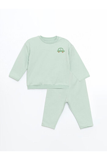 LC Waikiki LCW Baby Boy Sweatshirt und Jogginghose – Rundhalsausschnitt, 2er-Set