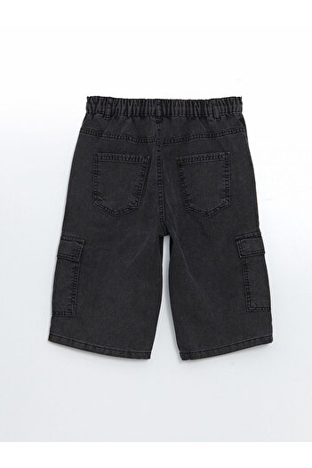 LC Waikiki Boy's Cargo Jean Shorts with Elastic Waist