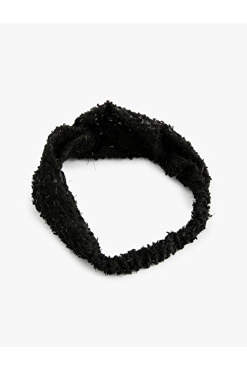Koton Glittery Textured Hair Band - Knot Detailed