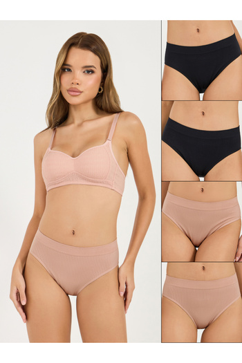Styli Pack of 4 - Textured Seamless Bikini