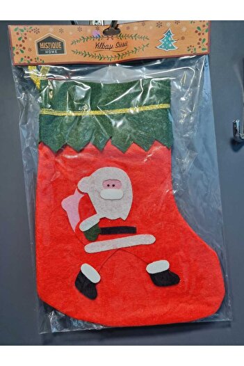 mıstıque home Mystic Home Christmas Tree Socks 25X35 cm Christmas Dad Patterned Socks