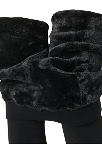 EMBA KORSE Women's Fur Inner Plush Tights High Waist Recovery Large Size