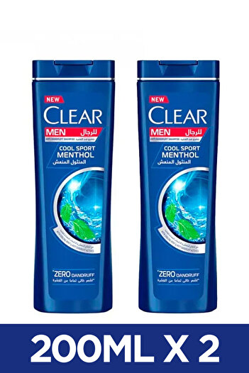 Clear شامبو مضاد للقشرة للرجال بنكهة النعناع المنعش 200 مل × 2